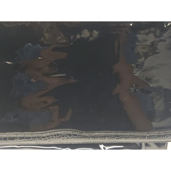 Vintage ANDE Black Evening Clutch w. Gold Strap Faux Leather Hand Bag Purse - Picture 10 of 10